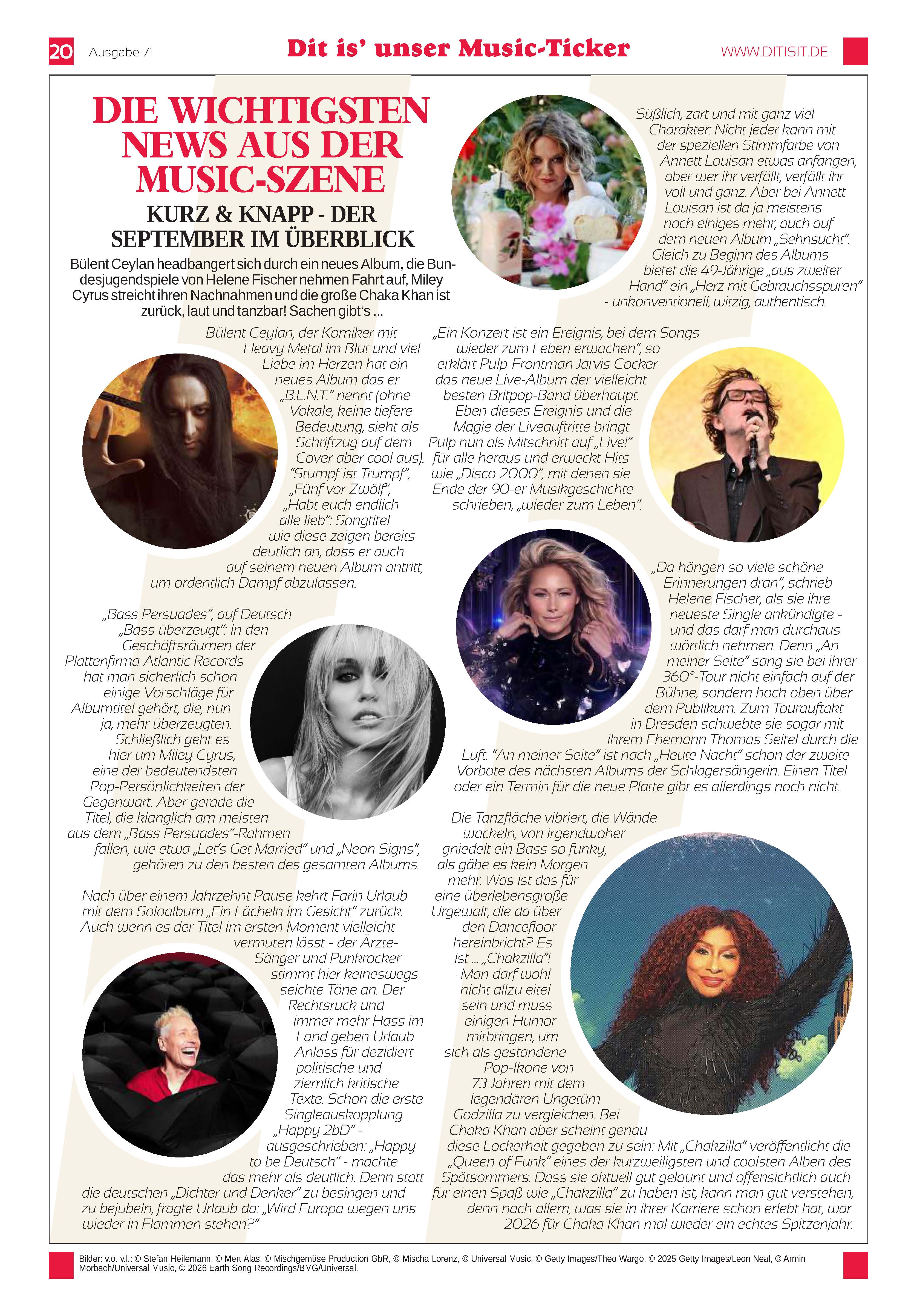Dit is’ unser Music-Ticker